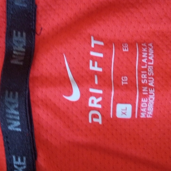 Nike sportswear orange mesh dri-fit athletic top - Picture 2 of 6